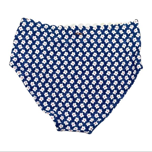Tommy Hilfiger Floral Scalloped High-Waist Swimsuit Bottoms NWT - Picture 5 of 11